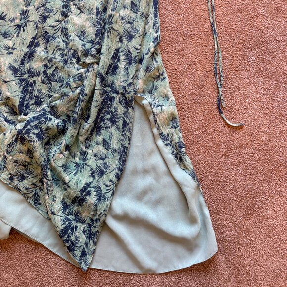 Beachy blue vintage silk skirt - Picture 6 of 9